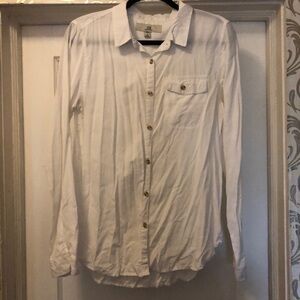 Thread & Supply White Collared Button-Up Shirt